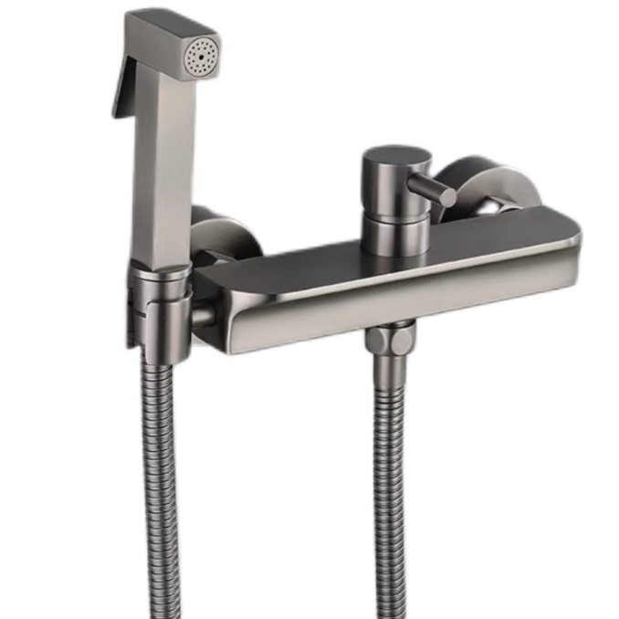 Set spërkatës bidete të nxehtë dhe të ftohtë Gunmetal Grey