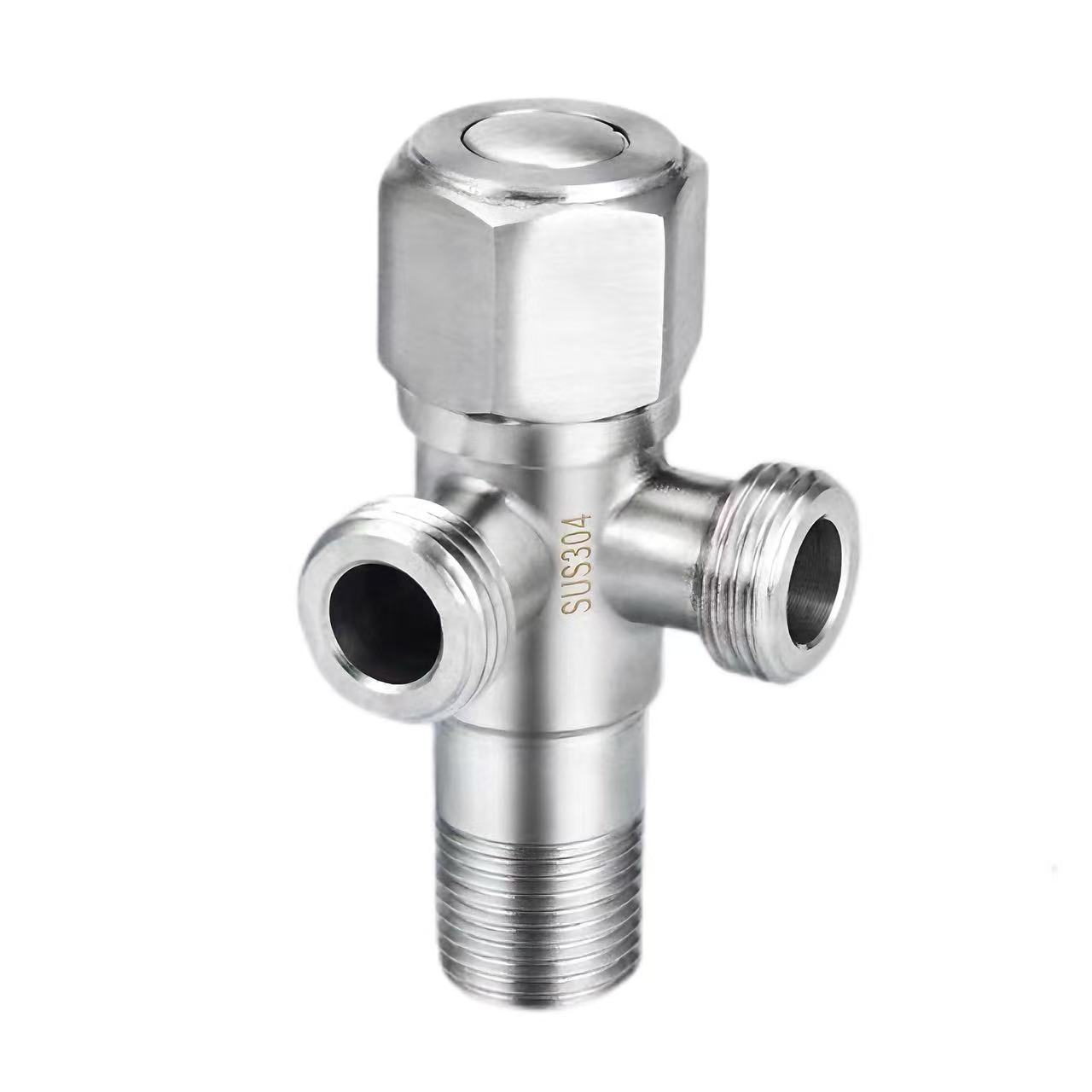 90°wire drawing three-way angle valve